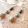TRIPLE WOOD BEAD EARRINGS - Image 4