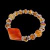 ORANGE GLASS AND STONE BEADED BRACELET - Image 9