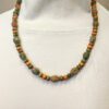 GREEN STONE & WOOD BEADED NECKLACE - Image 3