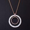 CRYSTAL DISK PENDANT NECKLACE - Image 3
