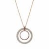A crystal disk pendant with a necklace