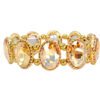 Topaz Crystal Oval Shape Statement Bracelet