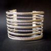 WIDE SILVER STATEMENT CUFF BRACELET - Image 2