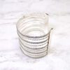 WIDE SILVER STATEMENT CUFF BRACELET - Image 4