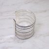 WIDE SILVER STATEMENT CUFF BRACELET - Image 5