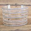 WIDE SILVER STATEMENT CUFF BRACELET - Image 8