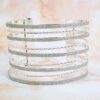 WIDE SILVER STATEMENT CUFF BRACELET - Image 6