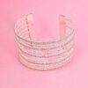 WIDE SILVER STATEMENT CUFF BRACELET - Image 10