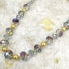 GREEN GLASS BEADED NECKLACE & EARRINGS SET - Image 3