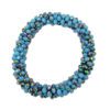 TURQUOISE & BLUE GLASS BEADED STRETCH BRACELET - Image 6