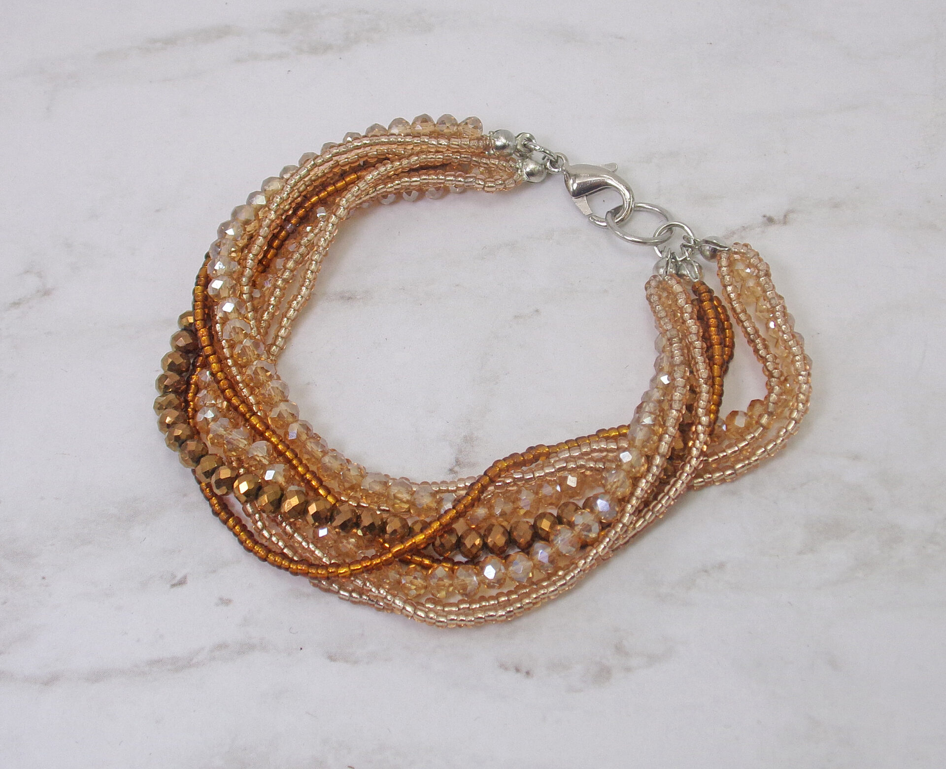 Reflections Multi-Strand Glass Beaded Bracelet