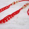 RED & TOPAZ ALL GLASS BEADED NECKLACE - Image 3
