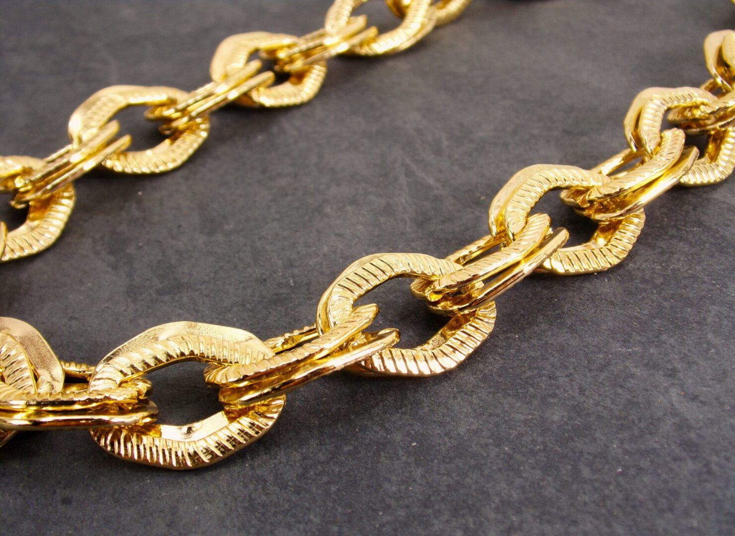 Gold Link Statement Necklace - Image 4