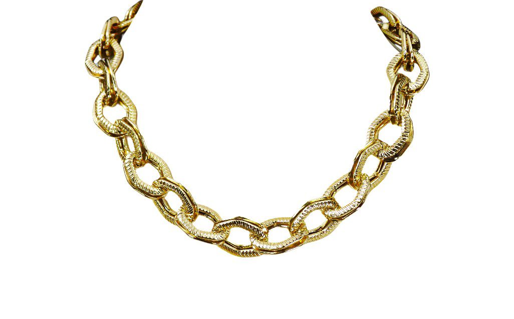 Gold Link Statement Necklace - Image 10