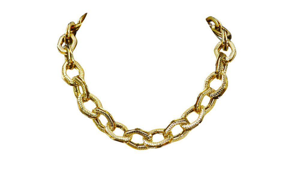 Gold Link Statement Necklace