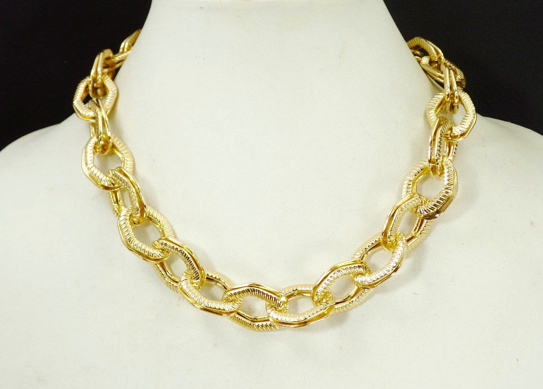 Gold Link Statement Necklace - Image 7