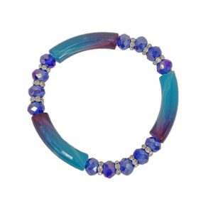 A Blue Color Single Strand Beaded Bracelet