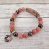 PINK HEART CHARM BRACELET IN RHODONITE STONES - Image 6