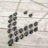 BLACK CRYSTAL STATEMENT NECKLACE & EARRING SET - Image 4