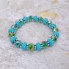 TURQUOISE STONE & GLASS BEADED BRACELET - Image 3
