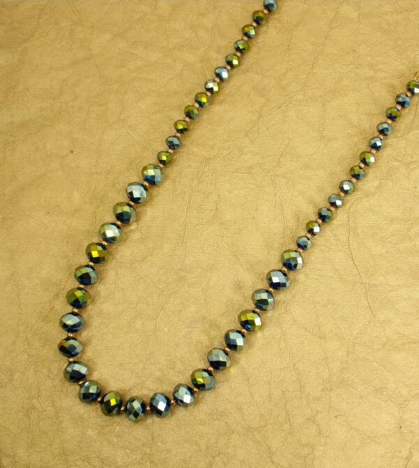 GREEN GLASS BEAD NECKLACE - Image 5