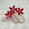 RED CRYSTAL FLOWER PIN - Image 4