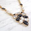 BLACK & CLEAR CRYSTAL STATEMENT NECKLACE - Image 3
