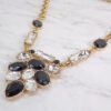 BLACK & CLEAR CRYSTAL STATEMENT NECKLACE - Image 4
