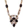 Black and Clear Crystals Statement Necklace