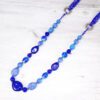 LONG BLUE BEAD AND SEED BEADED NECKLACE - Image 3