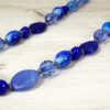 LONG BLUE BEAD AND SEED BEADED NECKLACE - Image 6
