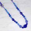 LONG BLUE BEAD AND SEED BEADED NECKLACE - Image 7
