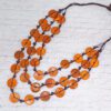 BROWN WOOD MULTI ROW NECKLACE - Image 4