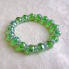 GREEN GLASS & CRYSTAL STRETCH BRACELET - Image 5