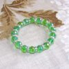 GREEN GLASS & CRYSTAL STRETCH BRACELET - Image 6