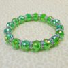 GREEN GLASS & CRYSTAL STRETCH BRACELET - Image 7