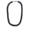 BLACK GLASS BEADED NECKLACE