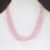 PINK GLASS BEADED MULTI STRAND NECKLACE - Image 2