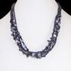 BLACK AND GRAY MULTI STRAND BEADED NECKLACE - Image 2