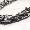 BLACK AND GRAY MULTI STRAND BEADED NECKLACE - Image 4
