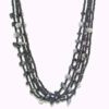 BLACK AND GRAY MULTI STRAND BEADED NECKLACE - Image 9