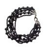 BLACK GLASS AND SEED BEAD MULTI STRAND BRACELET