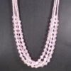 PINK GLASS BEADED MULTI STRAND NECKLACE - Image 5