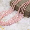 PINK GLASS BEADED MULTI STRAND NECKLACE - Image 6