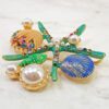 STARFISH BROOCH PIN WITH PEARLS AND CRYSTALS - Image 5