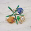 STARFISH BROOCH PIN WITH PEARLS AND CRYSTALS - Image 4