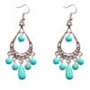 TURQUOISE STONE CHANDELIER EARRINGS