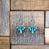 TURQUOISE STONE CHANDELIER EARRINGS - Image 6