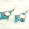 TURQUOISE STONE CHANDELIER EARRINGS - Image 5
