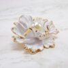 WHITE FLOWER PIN WITH PEARL - Image 5